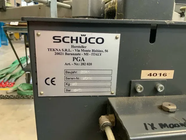 2011 schüco art.-nr. 282 020 pneumatische verstekhoek afdichtmachine - afbeelding 5 van  5