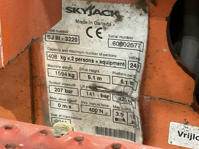 2011 skyjack sjiii-3220 electric schaarlift - afbeelding 5 van  24