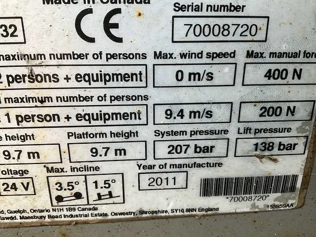 2011 skyjack sjiii 4632 hoogwerker - afbeelding 4 van  12