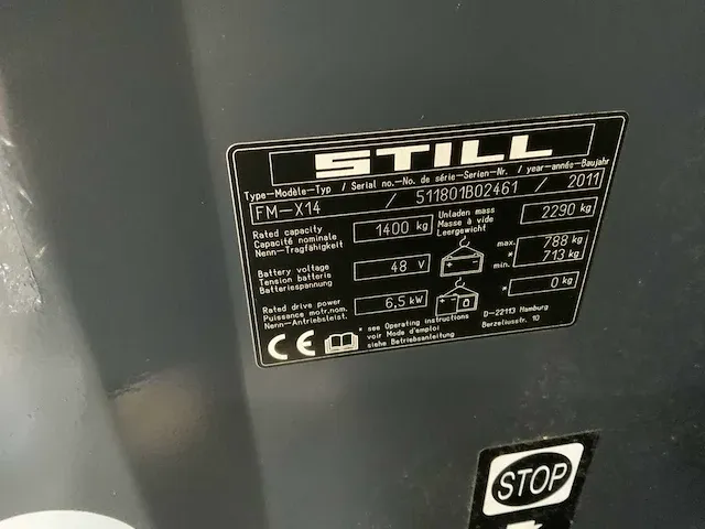 2011 still fm-x14 reach truck - afbeelding 15 van  15