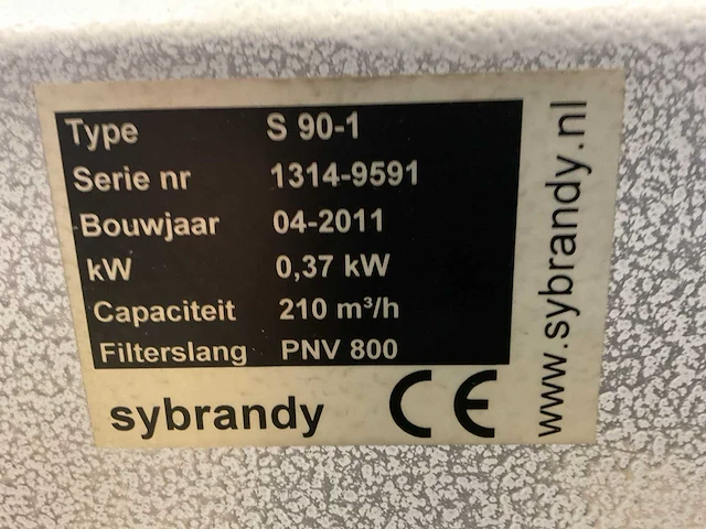 2011 sybrandy s 90-1 vacuüm injectie straalcabine - afbeelding 9 van  17