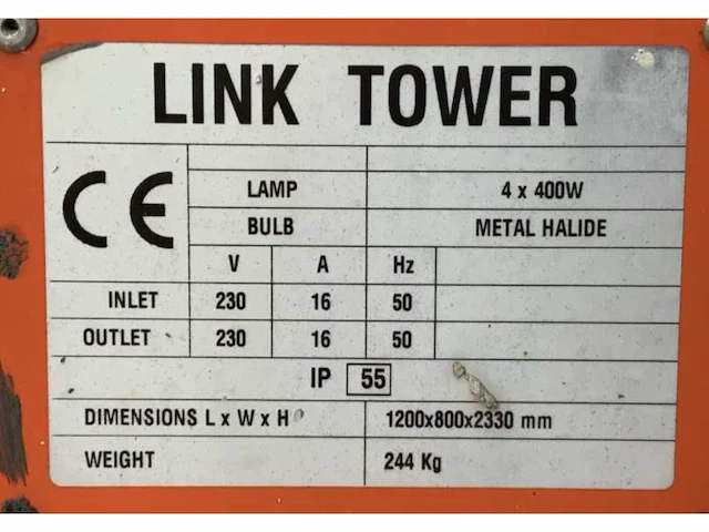 2011 tower light linktower link240 1014m compacte koppelbare lichtmast - afbeelding 7 van  8