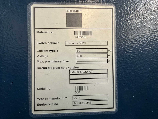 2011 trumpf l16 trulaser 5030 lasersnijmachine - afbeelding 8 van  29