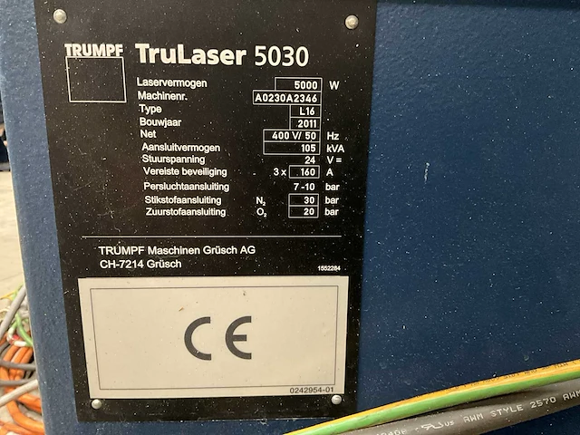 2011 trumpf l16 trulaser 5030 lasersnijmachine - afbeelding 16 van  29