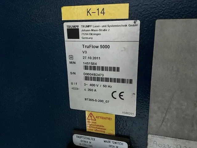 2011 trumpf trulaser 5030 vlakbedlasermachine - afbeelding 26 van  42