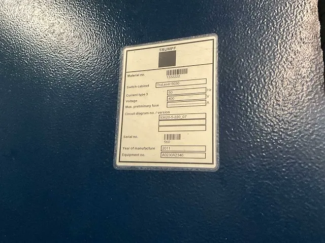 2011 trumpf trulaser 5030 vlakbedlasermachine - afbeelding 29 van  42