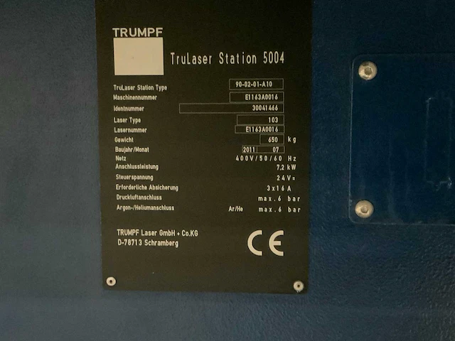 2011 trumpf trulaser station 5004 90-02-01-a10 lasersnijmachine - afbeelding 3 van  11