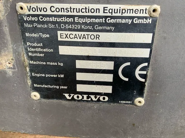 2011 volvo ec240cl rupsgraafmachine - afbeelding 42 van  47