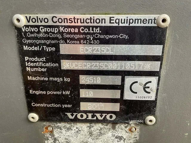2011 volvo ecr235cl rupsgraafmachine - afbeelding 28 van  42