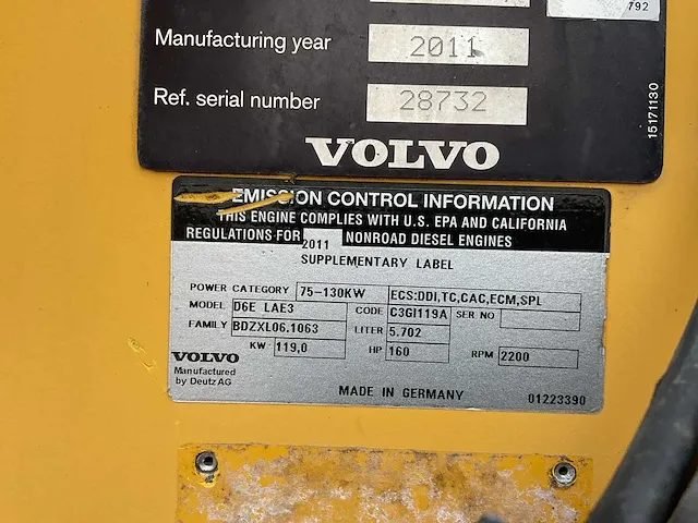 2011 volvo l90f shovel - afbeelding 28 van  52