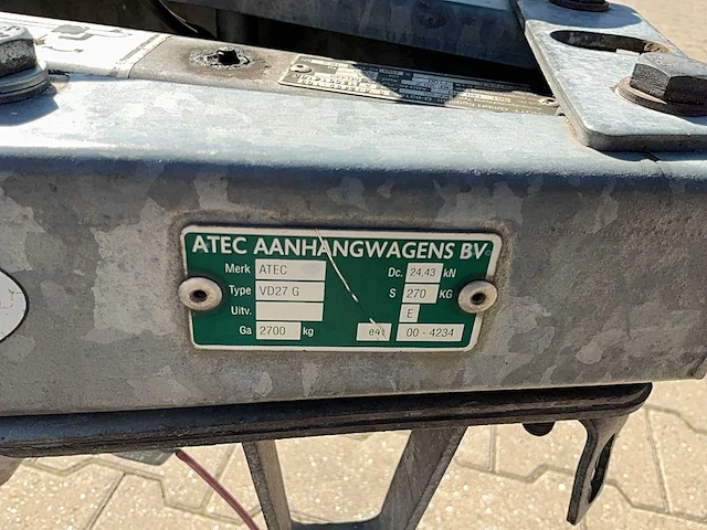 2012 atec eb2 2-1 dubbelas aanhangwagen - afbeelding 17 van  18