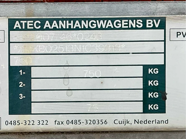 2012 atec eo1300 zeilaanhangwagen - afbeelding 15 van  15