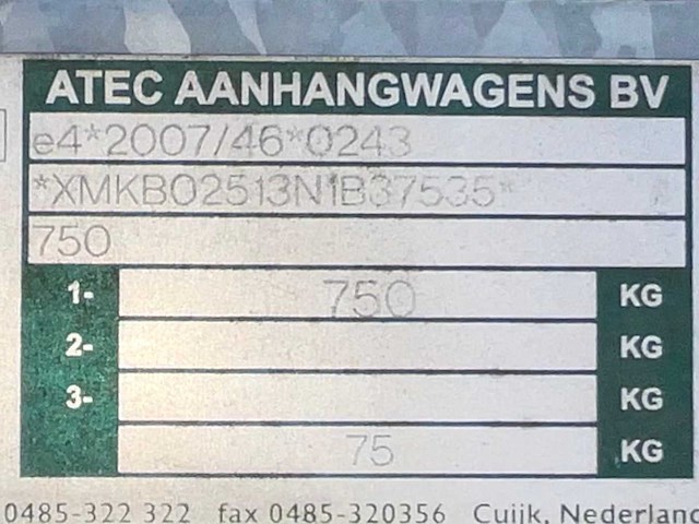 2012 atec eo1300b huif aanhangwagen - afbeelding 5 van  13