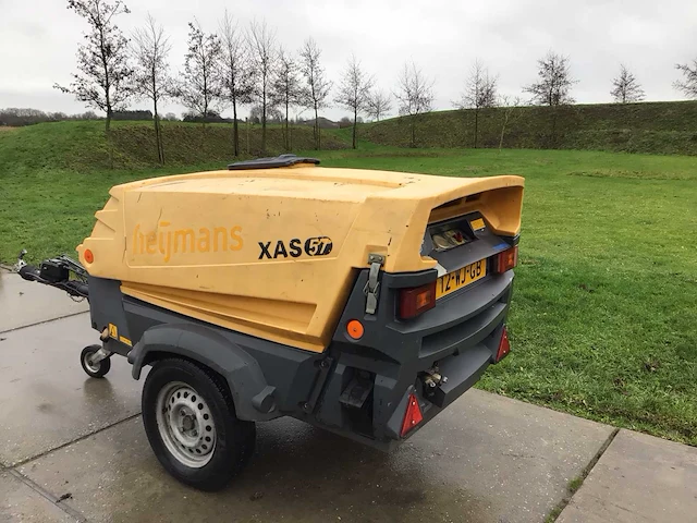 2012 atlas copco xas57 mobiele luchtcompressor - afbeelding 9 van  14