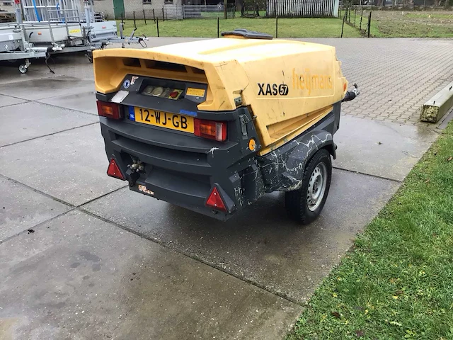 2012 atlas copco xas57 mobiele luchtcompressor - afbeelding 12 van  14