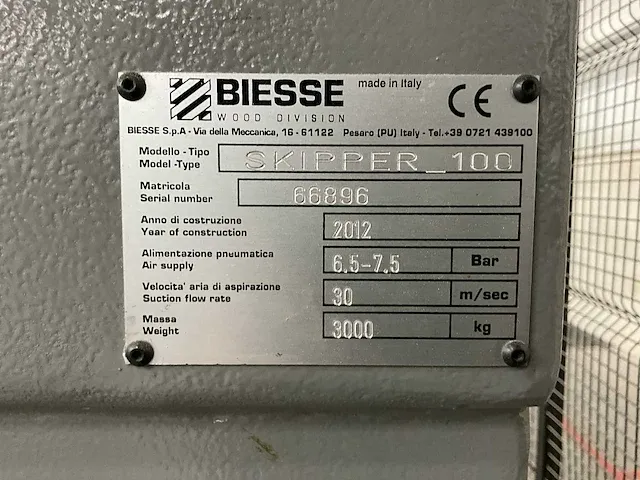 2012 biesse skipper 100 cnc freesmachine - afbeelding 5 van  14