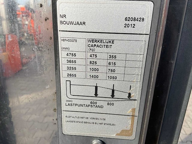 2012 bt swe140 elektrische stapelaar - afbeelding 6 van  15
