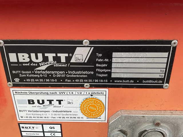 2012 butt bkv1713-so laadbrug - afbeelding 4 van  12