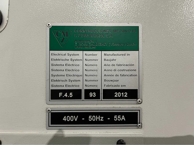2012 cmz tb-46m cnc draaibank - afbeelding 19 van  28