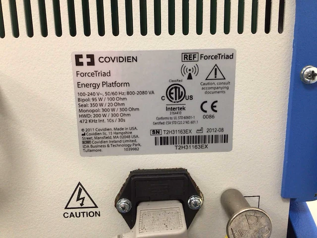 2012 covidien valleylab forcetriad elektrochirurgische unit - afbeelding 8 van  8