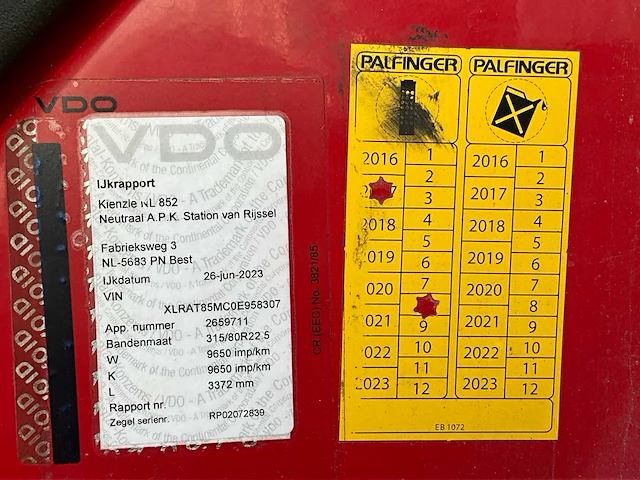 2012 daf fat cf85 20m³ afzetkipper met palfinger kraan en 1999 atm dak18 12m³ aanhangwagen met kipper - afbeelding 92 van  98