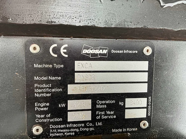 2012 doosan dx80r 2pc boom midigraafmachine met topcon x53i gps systeem - afbeelding 31 van  38