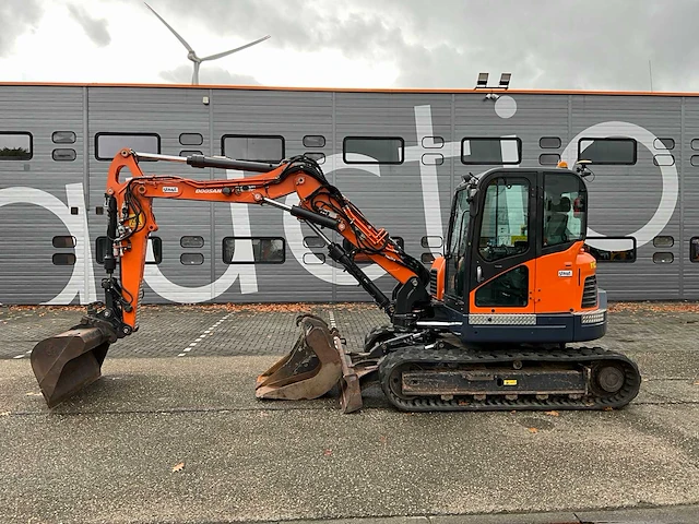 2012 doosan dx80r 2pc boom midigraafmachine met topcon x53i gps systeem - afbeelding 23 van  38