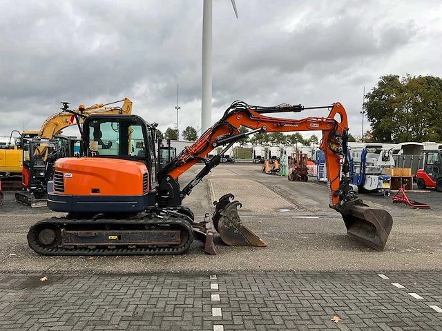 2012 doosan dx80r 2pc boom midigraafmachine met topcon x53i gps systeem - afbeelding 37 van  38