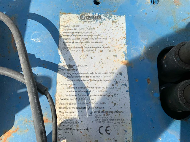 2012 genie gs-1932 hoogwerker - afbeelding 15 van  22