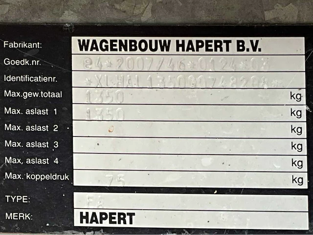 2012 hapert / brouwer sm-400-svp schaft aanhangwagen - afbeelding 13 van  13
