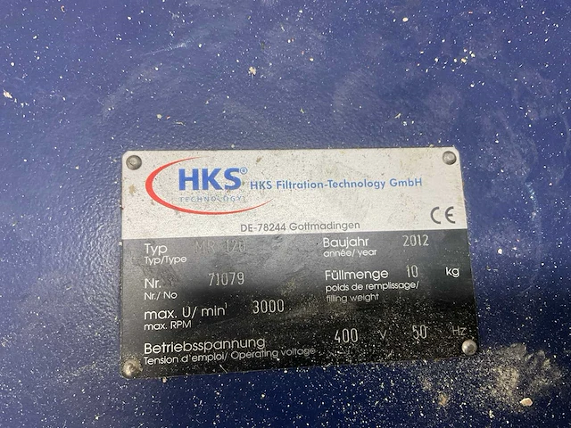2012 hks mr120-b175/600-0 koelmiddelpomp en filterinstallatie - afbeelding 6 van  9