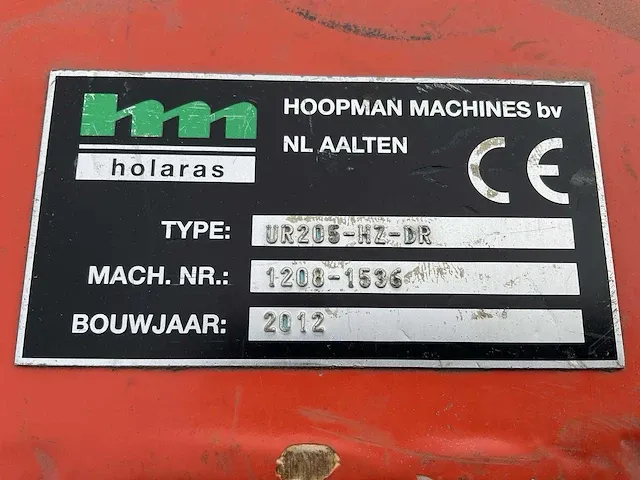 2012 holaras ur205-hz-dr uienrooier - afbeelding 8 van  16