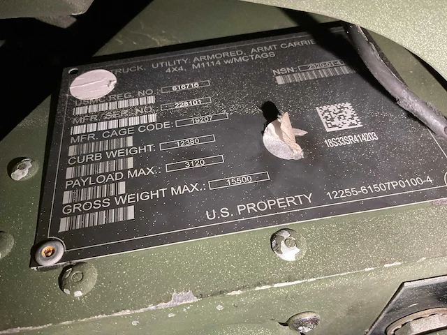 2012 humvee m1114 legervoertuig - afbeelding 22 van  23