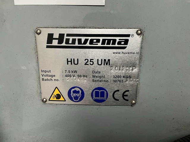 2012 huvema hu 25 um freesmachine - afbeelding 3 van  13