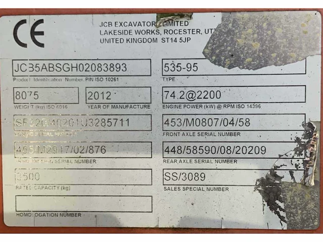 2012 jcb 535-95 t3 verreiker 4x4 - afbeelding 28 van  34