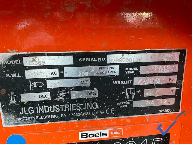 2012 jlg m3369 hoogwerker (hybride) - afbeelding 31 van  37