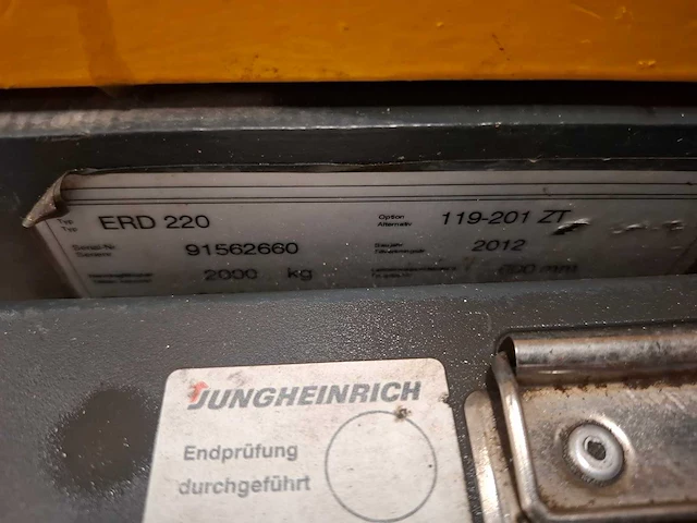 2012 jungheinrich orderpicker - afbeelding 3 van  11