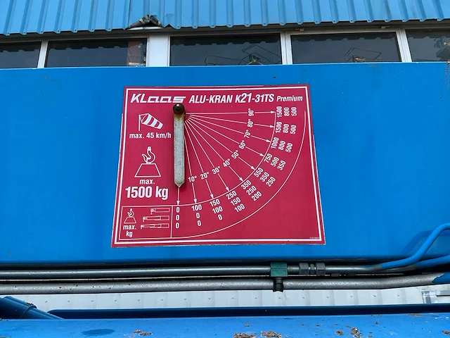 2012 klaas alu kran k21-31ts premium aanhangerkraan - afbeelding 35 van  43