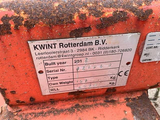 2012 kwint heftruck vaste hijshaak - afbeelding 7 van  8