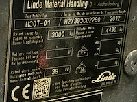 2012 linde h30t-01 vorkheftruck - afbeelding 10 van  18