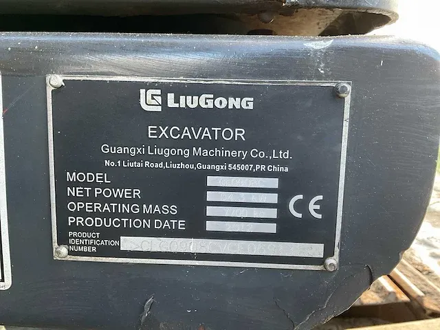 2012 liugong clg908c rupsgraafmachine - afbeelding 17 van  25