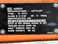 2012 niftylift nifty 170 hac hoogwerker aanhangwagen - afbeelding 37 van  37