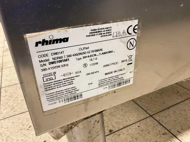 2012 rhima dr60 vaatwasmachine - afbeelding 8 van  8