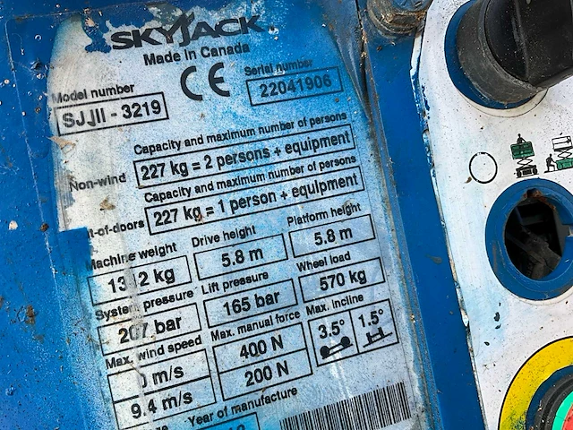 2012 skyjack sjiii3219 hoogwerker - afbeelding 4 van  12