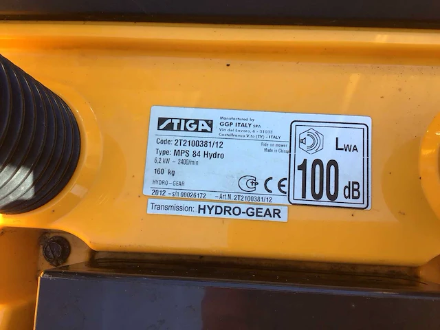 2012 stiga mps 84 hydro zitmaaier - afbeelding 5 van  16