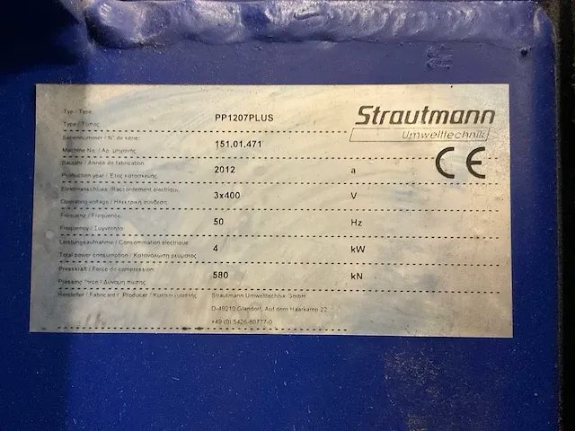 2012 strautmann pp 1207 plus papierpers - afbeelding 3 van  11