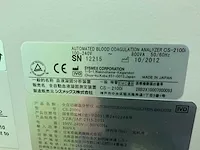 2012 sysmex cs-2100i bloed hemostatisanalysator - afbeelding 9 van  17
