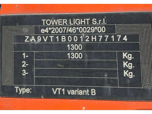 2012 tower light superlight vt1 lichtmast aggregaat aanhangwagen - afbeelding 16 van  23