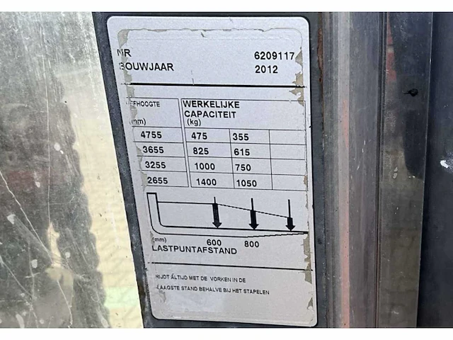 2012 toyota / bt swe140 elektrische stapelaar - afbeelding 10 van  10