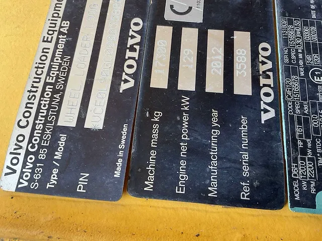 2012 volvo l90g shovel - afbeelding 8 van  43
